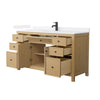Custom image for Tanned Oak with Matte Black Trim / White Cultured Marble / No Mirror