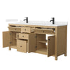 Custom image for Tanned Oak with Matte Black Trim / Carrara Cultured Marble / No Mirror