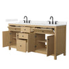 Custom image for Tanned Oak with Matte Black Trim / Carrara Cultured Marble / No Mirror