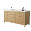 Custom image for Tanned Oak with Matte Black Trim / Giotto Quartz / No Mirror