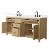 Custom image for Tanned Oak with Matte Black Trim / White Cultured Marble / No Mirror