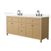 Custom image for Tanned Oak with Matte Black Trim / White Quartz / No Mirror