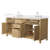 Custom image for Tanned Oak with Brushed Nickel Trim / Carrara Cultured Marble / No Mirror
