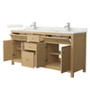 Custom image for Tanned Oak with Brushed Nickel Trim / Giotto Quartz / No Mirror