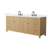 Custom image for Tanned Oak with Matte Black Trim / White Cultured Marble / No Mirror