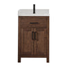 Custom image for Dark Walnut with Matte Black Trim / Giotto Quartz / No Mirror
