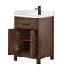 Custom image for Dark Walnut with Matte Black Trim / White Quartz / No Mirror