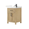 Custom image for Whitewashed Oak with Matte Black Trim / Giotto Quartz / No Mirror