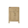 Custom image for Whitewashed Oak with Brushed Gold Trim / No Mirror