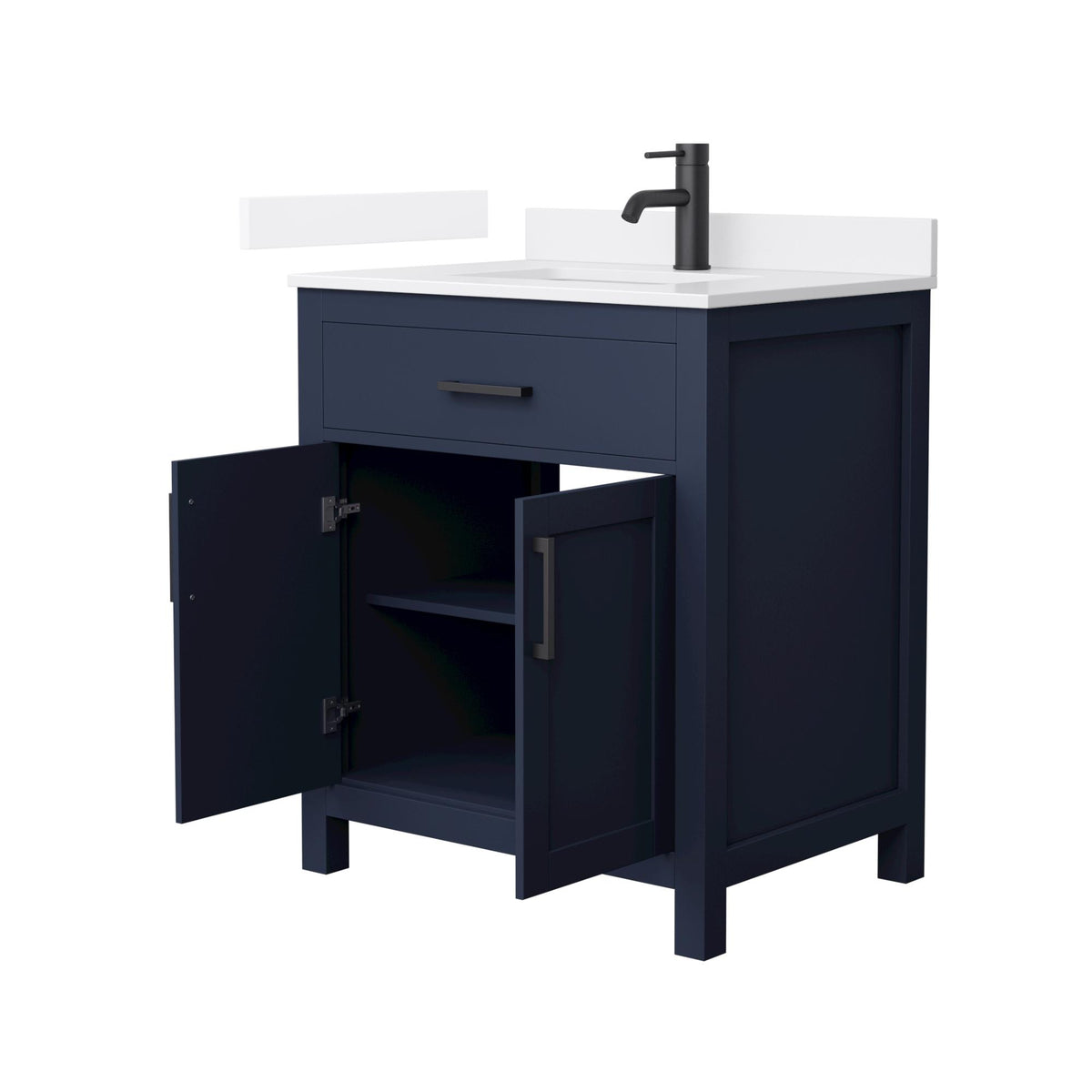 Beckett Bathroom Vanity with Countertop 30 inch Single Sink Single hol ...