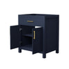 Custom image for Dark Blue with Brushed Gold Trim / No Mirror