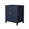 Custom image for Dark Blue with Brushed Gold Trim / No Mirror