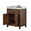 Custom image for Dark Walnut with Matte Black Trim / Carrara Cultured Marble / No Mirror