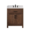 Custom image for Dark Walnut with Matte Black Trim / White Cultured Marble / No Mirror