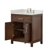 Custom image for Dark Walnut with Brushed Nickel Trim / White Quartz / No Mirror