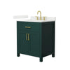 Custom image for Green with Brushed Gold Trim / Giotto Quartz / No Mirror
