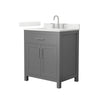Custom image for Dark Gray with Brushed Nickel Trim / Giotto Quartz / No Mirror