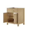 Custom image for Whitewashed Oak with Brushed Gold Trim / No Mirror