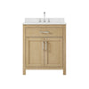 Custom image for Whitewashed Oak with Brushed Nickel Trim / Carrara Cultured Marble / No Mirror