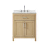 Custom image for Whitewashed Oak with Brushed Nickel Trim / Giotto Quartz / No Mirror