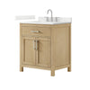 Custom image for Whitewashed Oak with Brushed Nickel Trim / Giotto Quartz / No Mirror