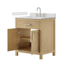 Custom image for Whitewashed Oak with Brushed Nickel Trim / White Cultured Marble / No Mirror