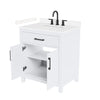 Custom image for White with Matte Black Trim / Carrara Cultured Marble / No Mirror