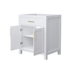 Custom image for White with Brushed Gold Trim / No Mirror