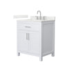 Custom image for White with Brushed Nickel Trim / Giotto Quartz / No Mirror