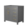 Custom image for Dark Gray with Brushed Gold Trim / No Mirror