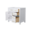 Custom image for White with Brushed Gold Trim / No Mirror
