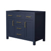 Custom image for Dark Blue with Brushed Gold Trim / No Mirror