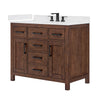 Custom image for Dark Walnut with Matte Black Trim / Carrara Cultured Marble / No Mirror