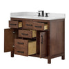 Custom image for Dark Walnut with Matte Black Trim / Giotto Quartz / No Mirror