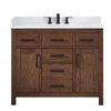 Custom image for Dark Walnut with Matte Black Trim / White Cultured Marble / No Mirror