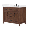 Custom image for Dark Walnut with Matte Black Trim / White Cultured Marble / No Mirror