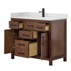 Custom image for Dark Walnut with Matte Black Trim / White Quartz / No Mirror