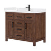 Custom image for Dark Walnut with Matte Black Trim / White Quartz / No Mirror