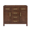 Custom image for Dark Walnut with Brushed Gold Trim / No Mirror