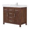 Custom image for Dark Walnut with Brushed Nickel Trim / Carrara Cultured Marble / No Mirror