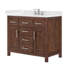 Custom image for Dark Walnut with Brushed Nickel Trim / Carrara Cultured Marble / No Mirror