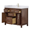 Custom image for Dark Walnut with Brushed Nickel Trim / White Cultured Marble / No Mirror