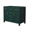 Custom image for Green with Brushed Gold Trim / No Mirror