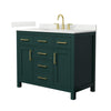 Custom image for Green with Brushed Gold Trim / Giotto Quartz / No Mirror