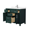 Custom image for Green with Brushed Nickel Trim / Carrara Cultured Marble / No Mirror