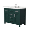 Custom image for Green with Brushed Nickel Trim / Giotto Quartz / No Mirror