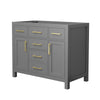 Custom image for Dark Gray with Brushed Gold Trim / No Mirror