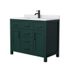 Custom image for Green with Matte Black Trim / White Cultured Marble / No Mirror