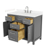 Custom image for Dark Gray with Brushed Nickel Trim / Carrara Cultured Marble / No Mirror