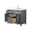 Custom image for Dark Gray with Brushed Nickel Trim / White Quartz / No Mirror